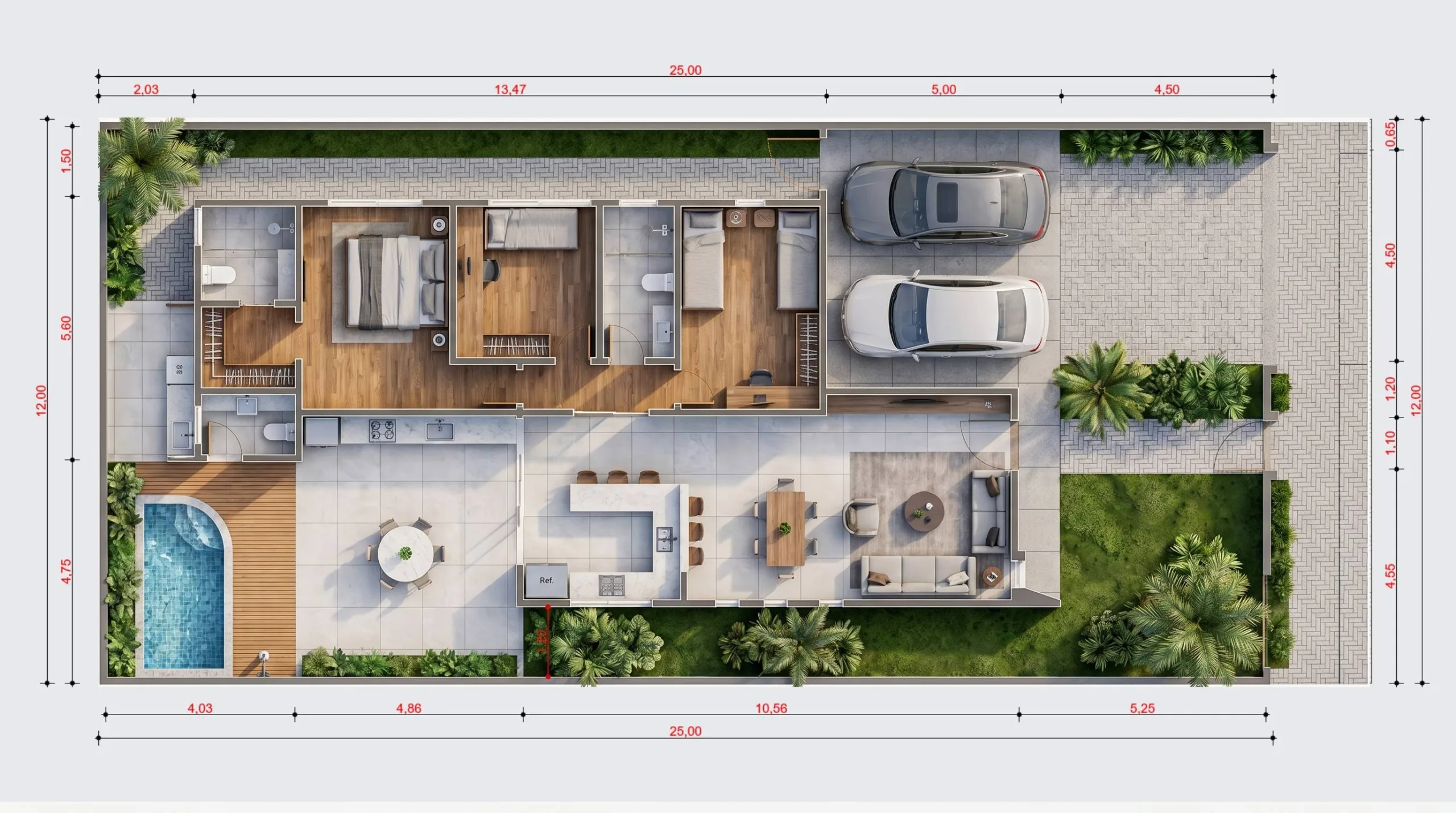 Planta Baixa Projeto P15 Planta Fácil 3D