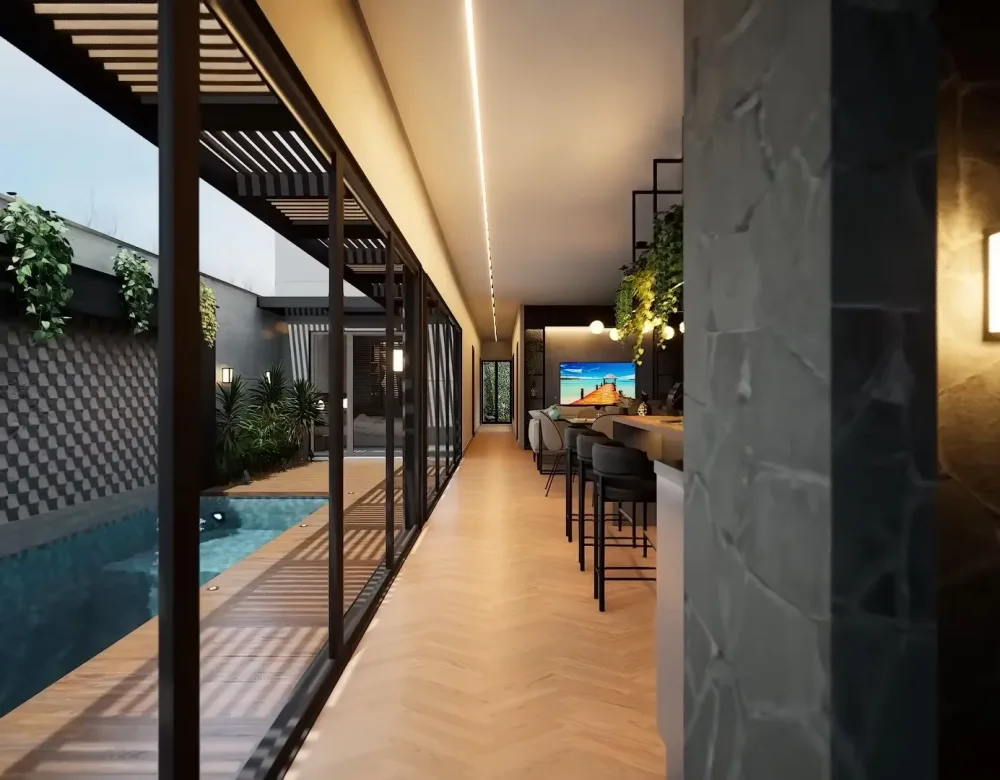 (412) CASA em L PEQUENA E MODERNA 3 QUARTOS E ÁREA DE LAZER Terreno 7x30 P02 (3)